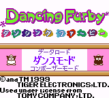 Dancing Furby (Game Boy Color) screenshot: Main menu, Dance Mode!
