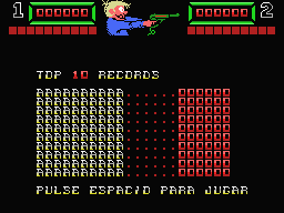 Trigger (MSX) screenshot: High score
