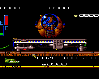 Galactic Warrior Rats (Amiga) screenshot: Buying weapons