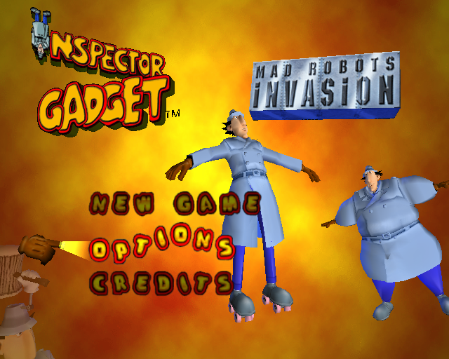 Inspector Gadget: Mad Robots Invasion (PlayStation 2) screenshot: Menu screen.