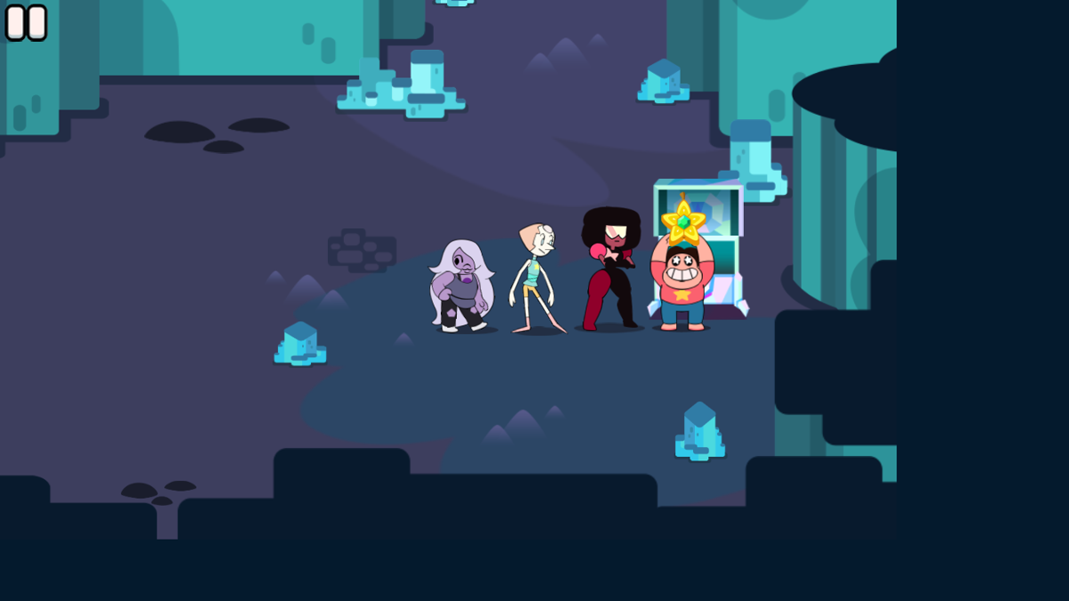 Attack the Light: Steven Universe Light RPG (iPhone) screenshot: Steven obtains a star fruit from the chest, proving that risky behavior really can pay off.