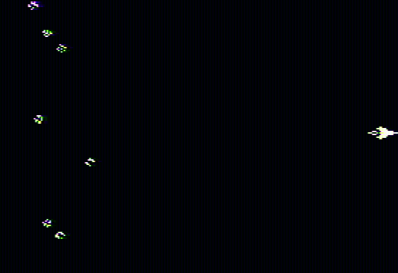 Jupiter Express (Apple II) screenshot: Making it all the way to the edge