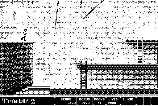 Dark Castle (Macintosh) screenshot: Trouble 2