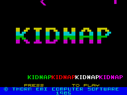 Kidnap (ZX Spectrum) screenshot: Title screen