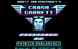 Crash Garrett (DOS) screenshot: Title screen