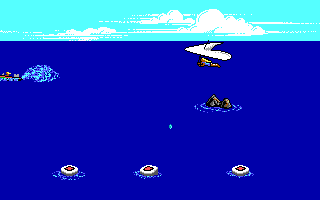 California Games II (Amiga) screenshot: Drop balloons to score