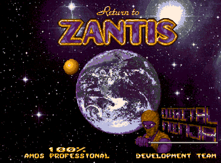 Relics of Deldroneye 1.5: Return to Zantis (Amiga) screenshot: Title screen