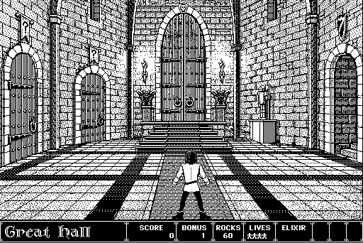 Dark Castle (Macintosh) screenshot: Choose your way.