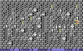 Wizard's Doom: Fifty Levels of Exquisite Torture (Commodore 64) screenshot: Level 7