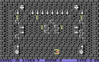 Wizard's Doom: Fifty Levels of Exquisite Torture (Commodore 64) screenshot: Level 35