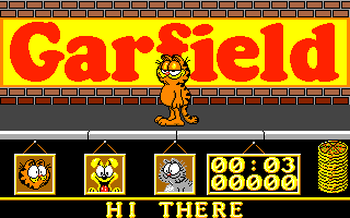 Garfield: Big, Fat, Hairy Deal (Amiga) screenshot: Hi there