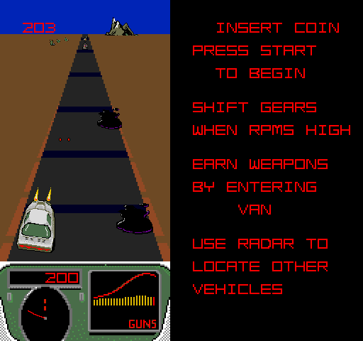 Screenshot of Spy Hunter II (Arcade, 1987) - MobyGames