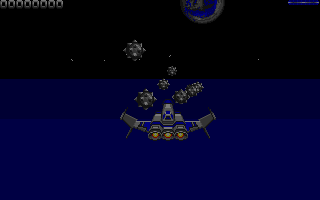 Galactic Conqueror (Amiga) screenshot: Incoming mines