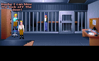 Flight of the Amazon Queen (Amiga) screenshot: Faye and Anderson come to my rescue!