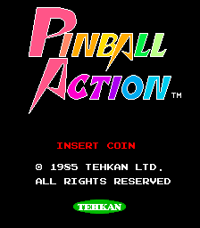 Pinball Action (Arcade) screenshot: Title screen