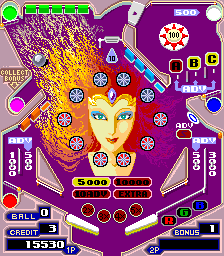 Pinball Action (Arcade) screenshot: Gameplay