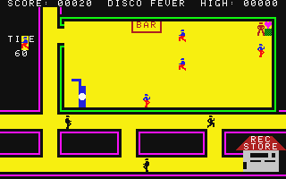 Disco Fever (Mattel Aquarius) screenshot: Giving a drink to the girl