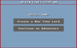 Alien Fires: 2199 AD (Atari ST) screenshot: Main menu