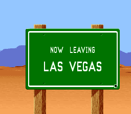 Super Caesars Palace (SNES) screenshot: Leaving Las Vegas broke