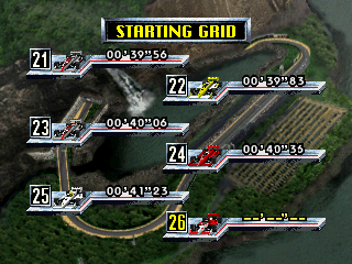 Indy 500 (PlayStation) screenshot: Starting grid.