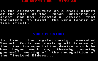 Alien Fires: 2199 AD (Atari ST) screenshot: Intro text