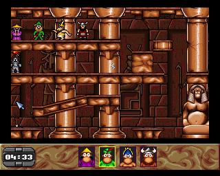 Humans 3: Evolution - Lost in Time (Amiga) screenshot: Egyptian Level