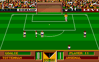 Gazza's Super Soccer (Amiga) screenshot: Goal kick