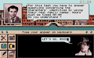 Murders in Venice (Atari ST) screenshot: ... and in English