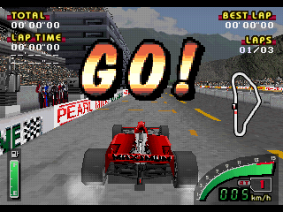 Indy 500 (PlayStation) screenshot: Go.