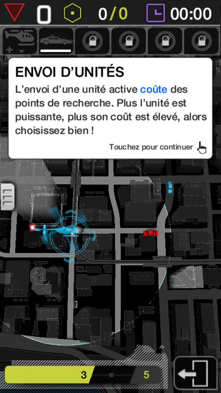 Watch_Dogs Companion: ctOS (Android) screenshot: Unit dispatch tutorial (French version)