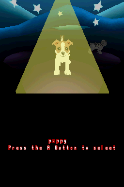Bratz Forever Diamondz (Nintendo DS) screenshot: Here you can choose your own pet to adopt