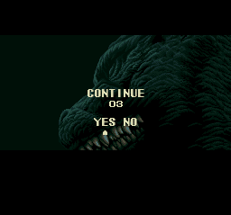 Super Godzilla (SNES) screenshot: Continue