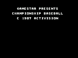 Championship Baseball (ZX Spectrum) screenshot: Title screen