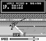 Track & Field (Game Boy) screenshot: Javelin Throw.