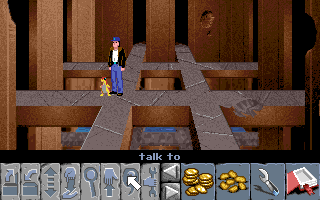 Flight of the Amazon Queen (Amiga) screenshot: A maze!