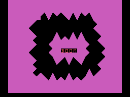 Astromania (TI-99/4A) screenshot: Boom! - losing my last life