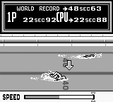 Track & Field (Game Boy) screenshot: Swimming. Keep breathing please.