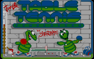 Table Tennis Simulation (Atari ST) screenshot: Title screen