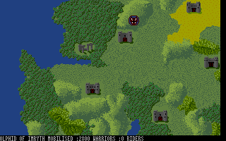Sorcerer Lord (Atari ST) screenshot: Overworld map