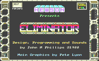 Eliminator (Atari ST) screenshot: Title screen