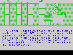 07 Zgłoś Się (ZX Spectrum) screenshot: Phone communication