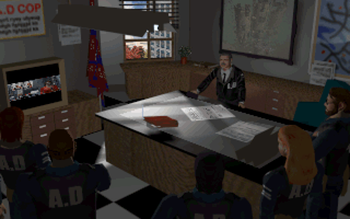 A.D Cop (DOS) screenshot: Headquarters