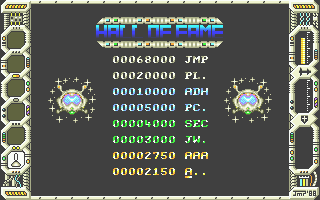 Eliminator (Atari ST) screenshot: High scores