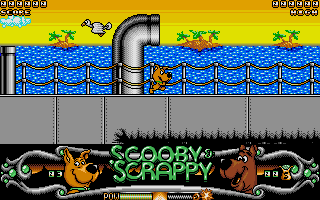 Scooby-Doo and Scrappy-Doo (Atari ST) screenshot: First level