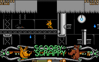 Scooby-Doo and Scrappy-Doo (Atari ST) screenshot: One of many enemies, a rat