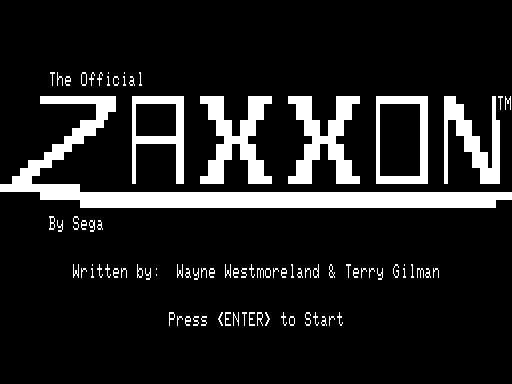 Zaxxon (TRS-80) screenshot: Title screen 2