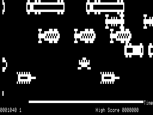 Screenshot of Frogger (TRS-80, 1981) - MobyGames