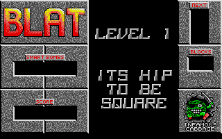 Blat (Atari ST) screenshot: Level one is about to start