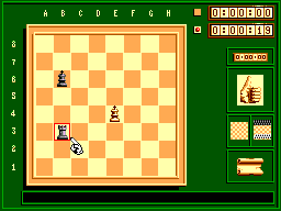 Sega Chess (SEGA Master System) screenshot: Setting up a board.