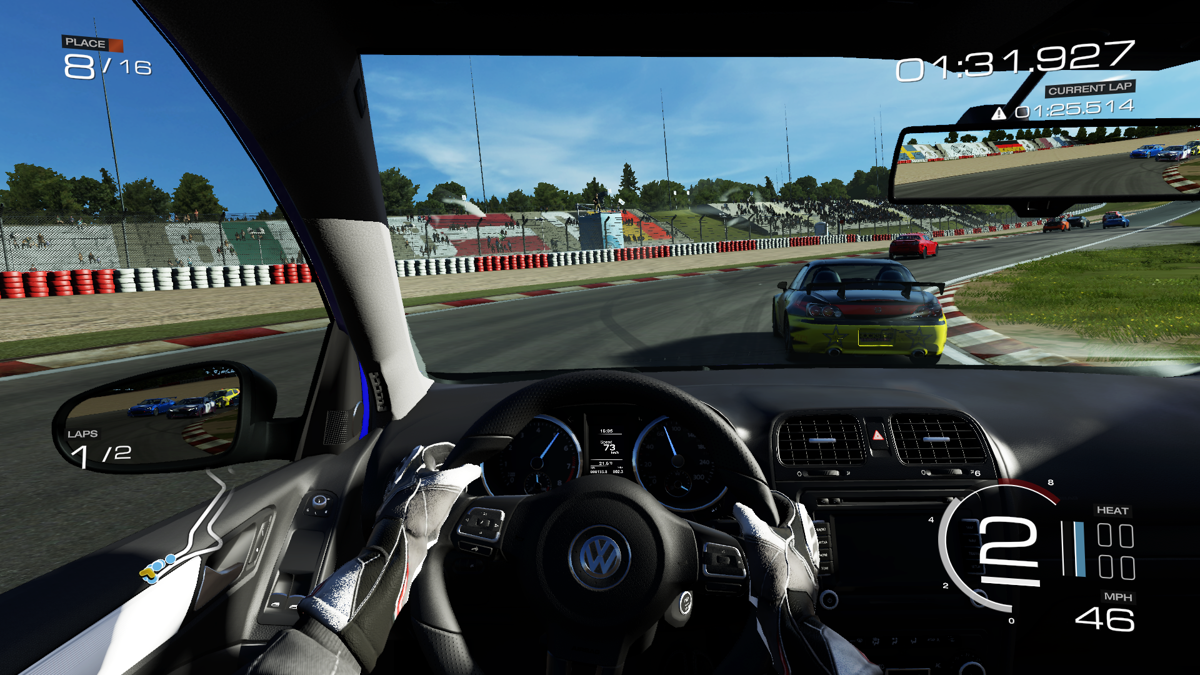 Forza Motorsport 5 (Xbox One) screenshot: Participating in a "C class" race with my Golf R.